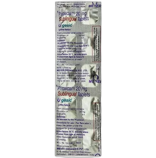 ugesic 20mg tablet 10's